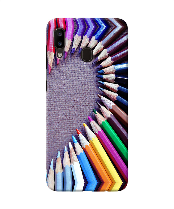 Color Pencil Half Heart Samsung A20 / M10s Back Cover