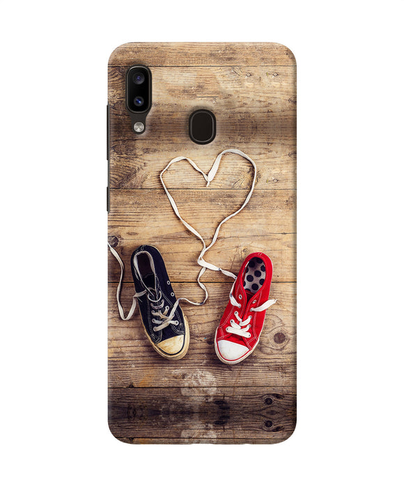 Shoelace Heart Samsung A20 / M10s Back Cover