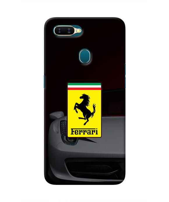 White Ferrari Oppo A7/A5s/A12 Real 4D Back Cover