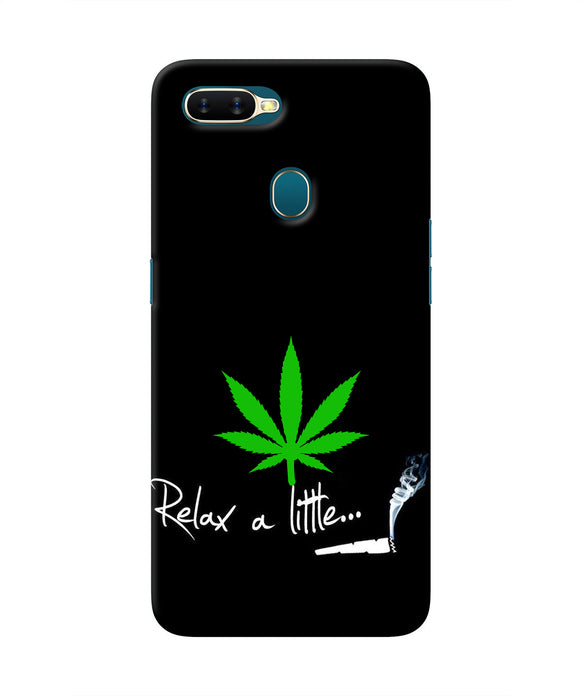 Weed Relax Quote Oppo A7/A5s/A12 Real 4D Back Cover