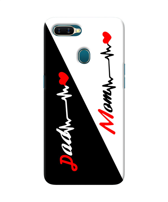 Mom Dad Heart Line Oppo A7 / A5s / A12 Back Cover