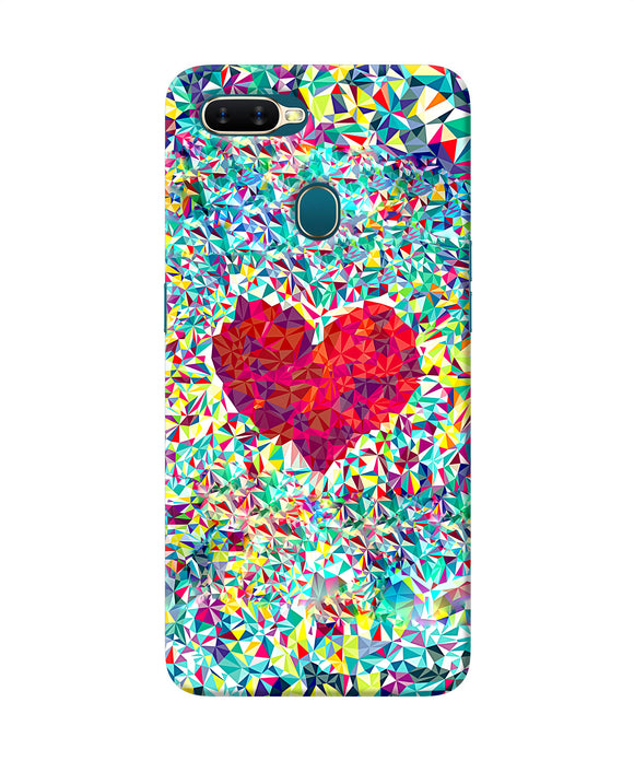 Red Heart Print Oppo A7 / A5s / A12 Back Cover