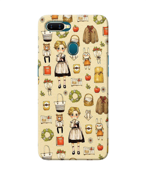 Canvas Girl Print Oppo A7 / A5s / A12 Back Cover