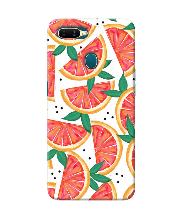 Abstract Orange Print Oppo A7 / A5s / A12 Back Cover