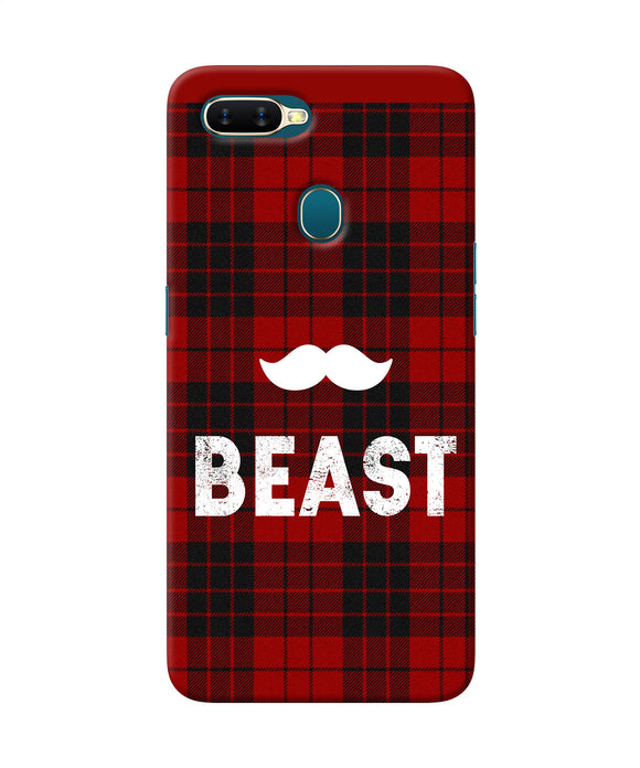Beast Red Square Oppo A7 / A5s / A12 Back Cover