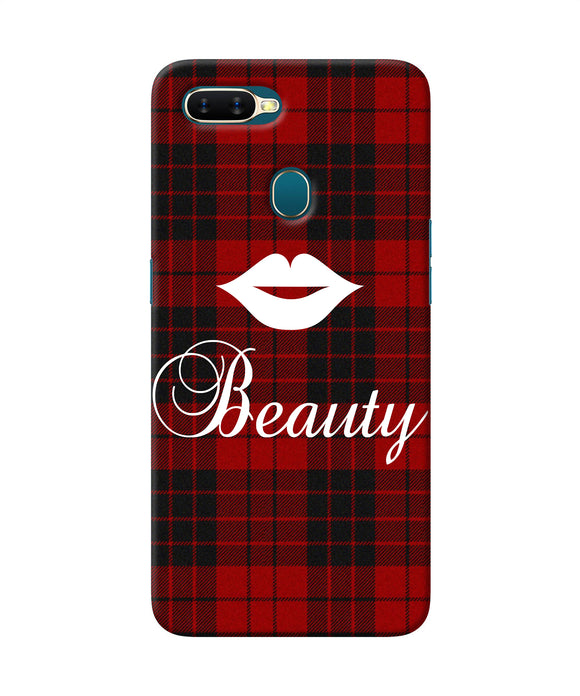 Beauty Red Square Oppo A7 / A5s / A12 Back Cover