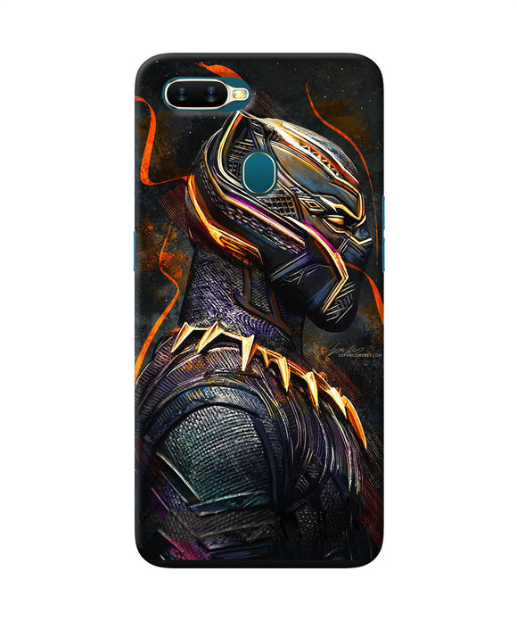 Black Panther Side Face Oppo A7 / A5s / A12 Back Cover