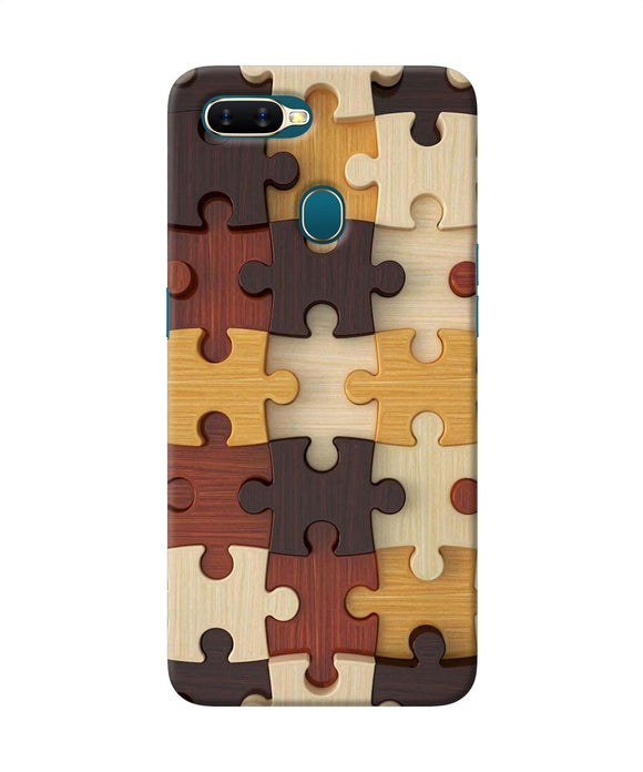 Wooden Puzzle Oppo A7 / A5s / A12 Back Cover