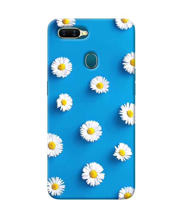 White Flowers Oppo A7 / A5s / A12 Back Cover