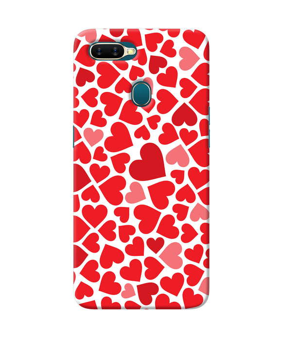 Red Heart Canvas Print Oppo A7 / A5s / A12 Back Cover