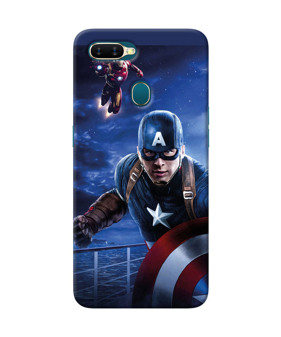 Captain With Ironman Oppo A7 / A5s / A12 Back Cover