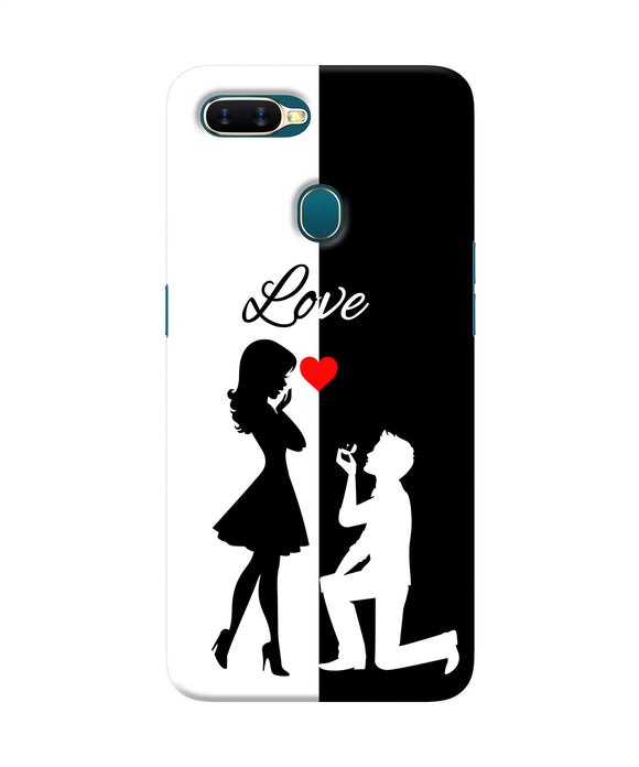 Love Propose Black And White Oppo A7 / A5s / A12 Back Cover