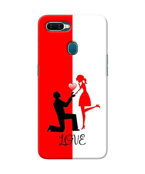 Love Propose Red And White Oppo A7 / A5s / A12 Back Cover