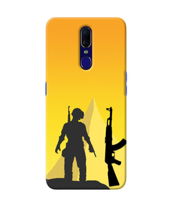 PUBG Silhouette Oppo F11 Real 4D Back Cover