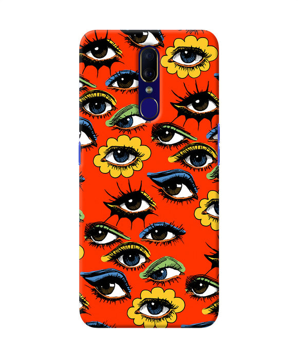 Abstract Eyes Pattern Oppo F11 Back Cover