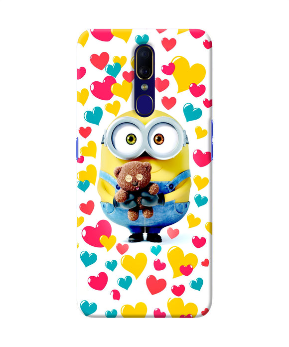 Minion Teddy Hearts Oppo F11 Back Cover