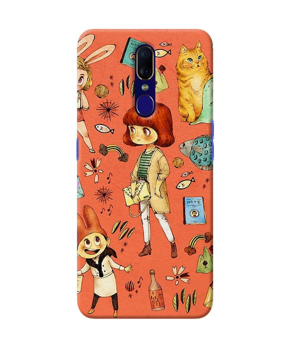 Canvas Little Girl Print Oppo F11 Back Cover