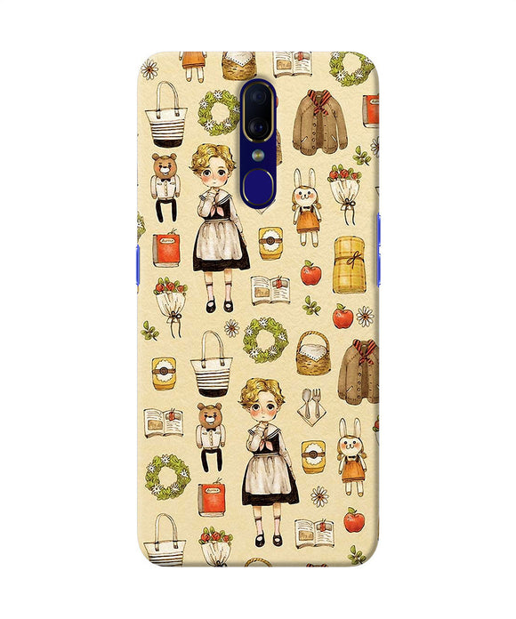 Canvas Girl Print Oppo F11 Back Cover