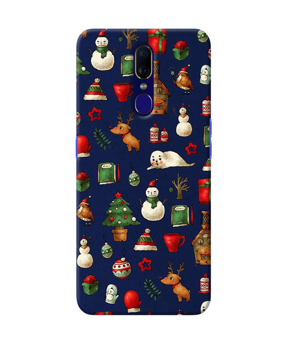 Canvas Christmas Print Oppo F11 Back Cover