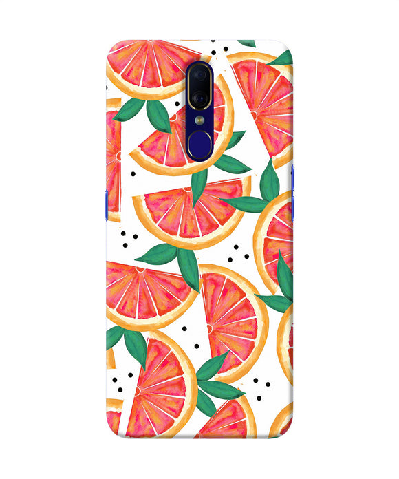 Abstract Orange Print Oppo F11 Back Cover