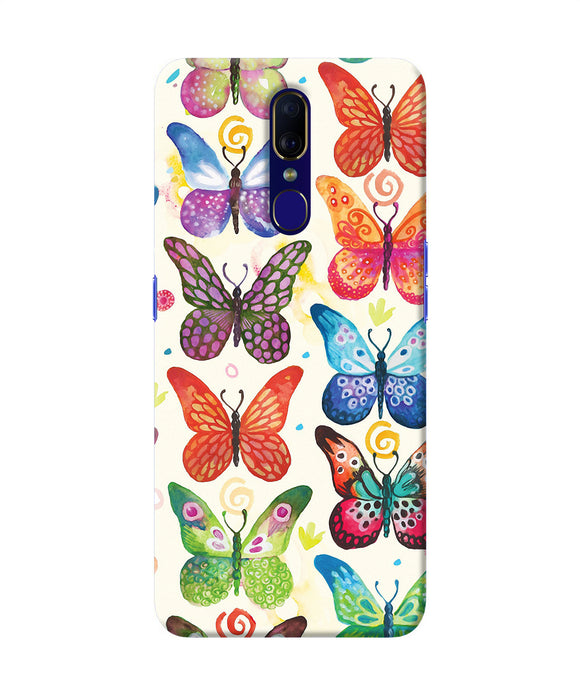 Abstract Butterfly Print Oppo F11 Back Cover