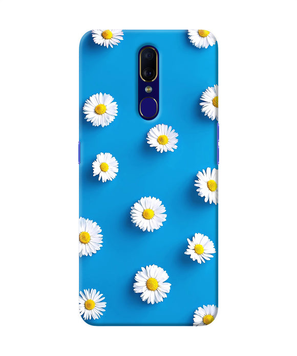 White Flowers Oppo F11 Back Cover
