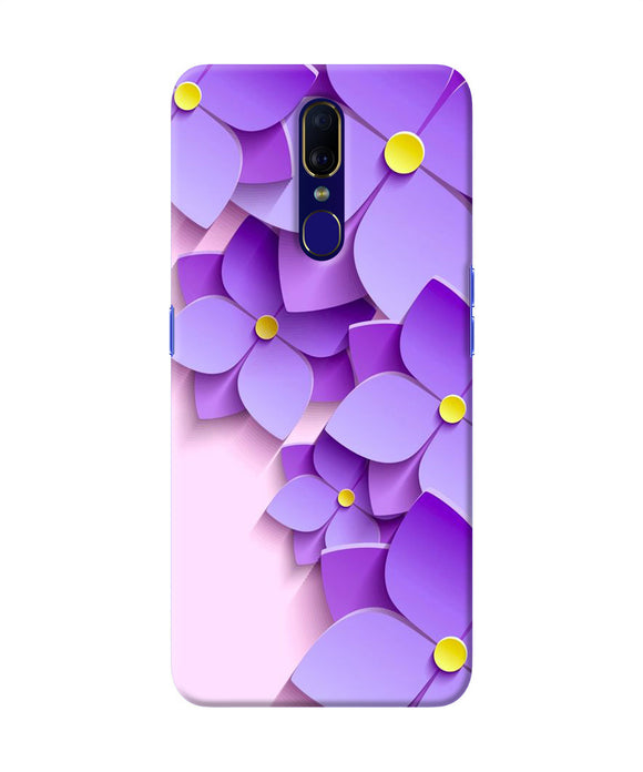 Violet Flower Craft Oppo F11 Back Cover