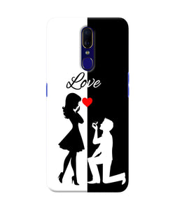 Love Propose Black And White Oppo F11 Back Cover