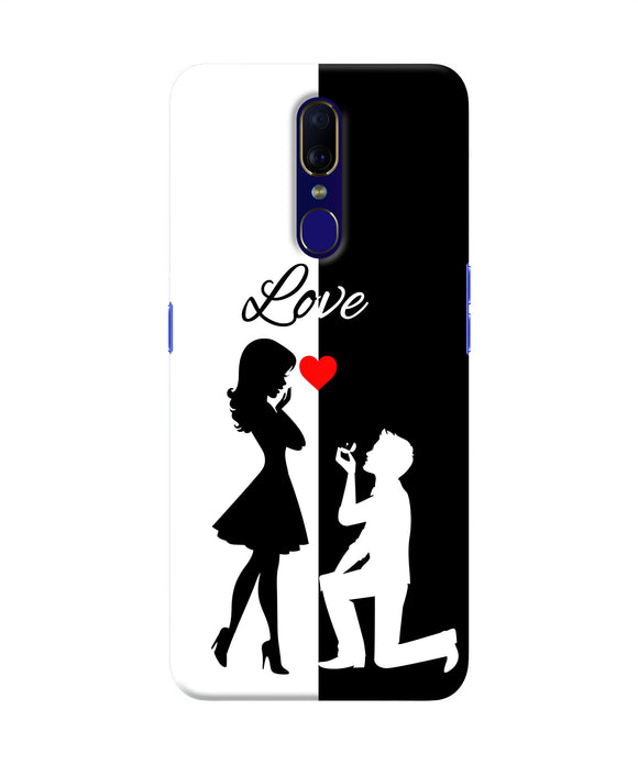 Love Propose Black And White Oppo F11 Back Cover