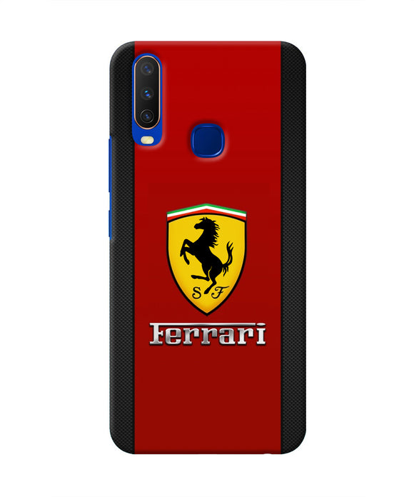 Ferrari Abstract Maroon Vivo Y15/Y17 Real 4D Back Cover