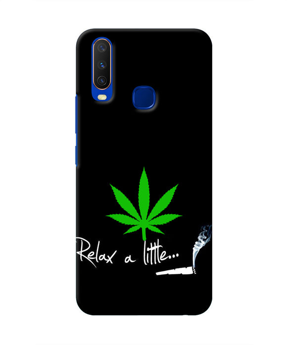 Weed Relax Quote Vivo Y15/Y17 Real 4D Back Cover