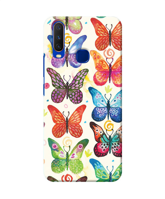 Abstract Butterfly Print Vivo Y15 / Y17 Back Cover