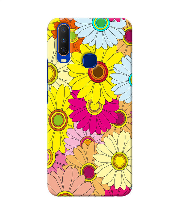 Abstract Colorful Flowers Vivo Y15 / Y17 Back Cover