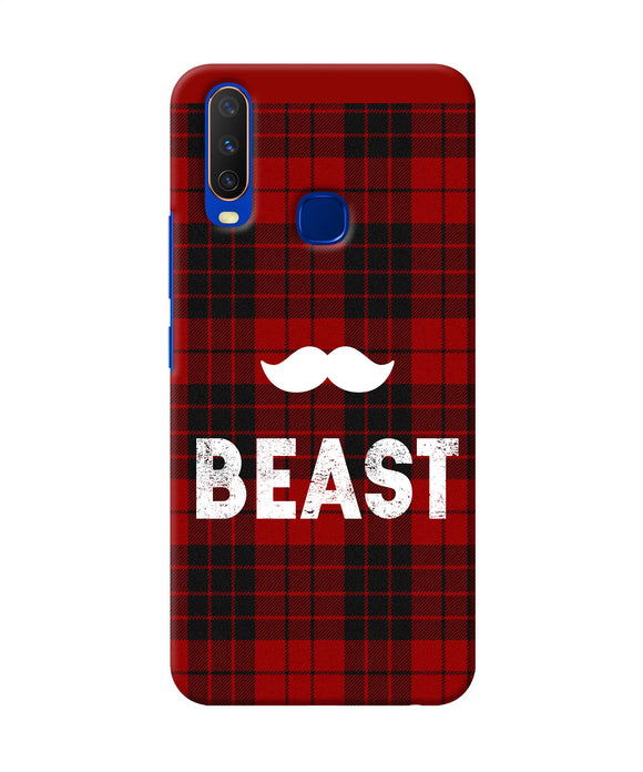 Beast Red Square Vivo Y15 / Y17 Back Cover