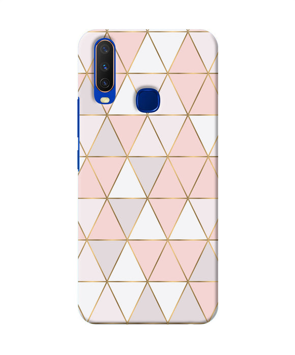 Abstract Pink Triangle Pattern Vivo Y15 Y17 Back Cover Case
