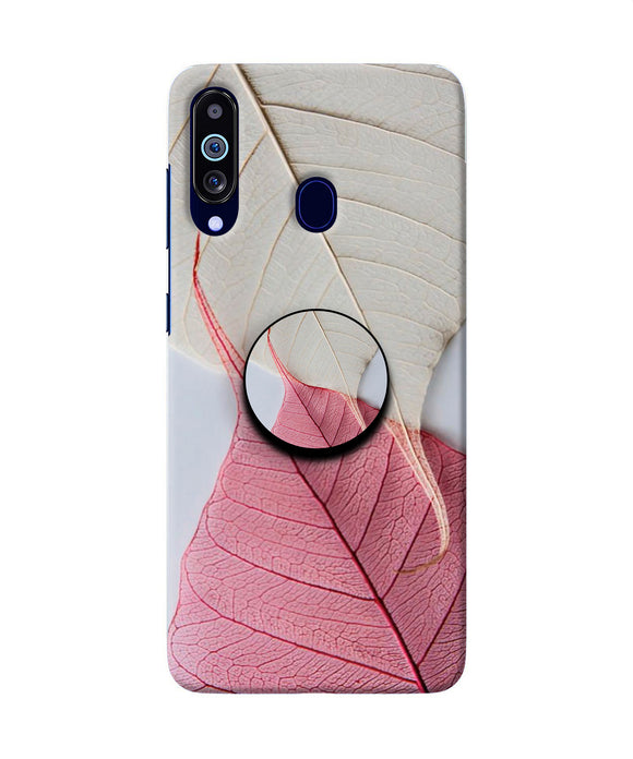 White Pink Leaf Samsung M40/A60 Pop Case