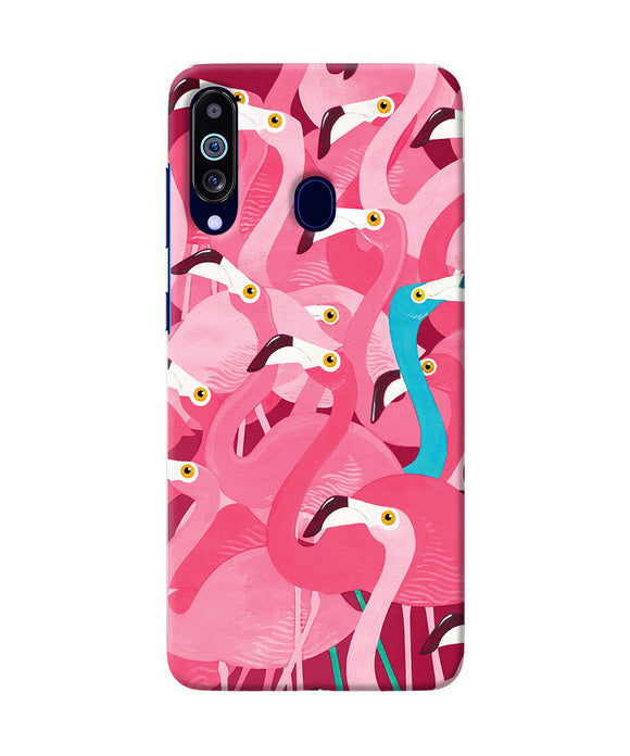 Abstract Sheer Bird Pink Print Samsung M40 / A60 Back Cover