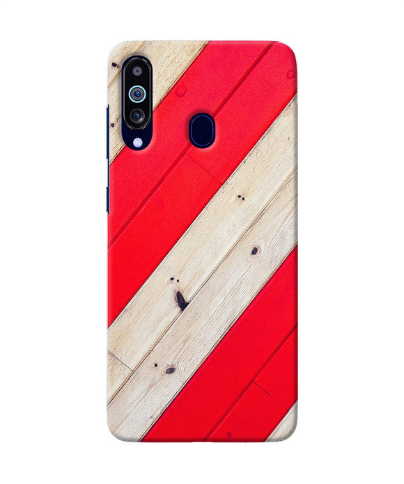 Abstract Red Brown Wooden Samsung M40 / A60 Back Cover
