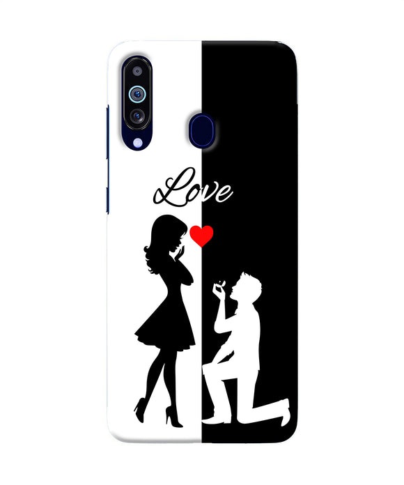 Love Propose Black And White Samsung M40 / A60 Back Cover