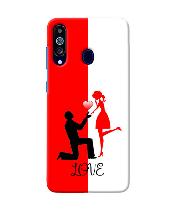Love Propose Red And White Samsung M40 / A60 Back Cover