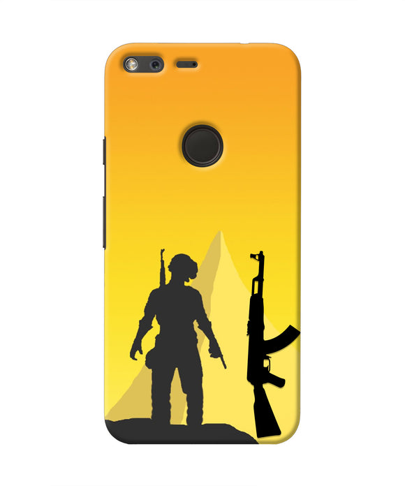 PUBG Silhouette Google Pixel Real 4D Back Cover