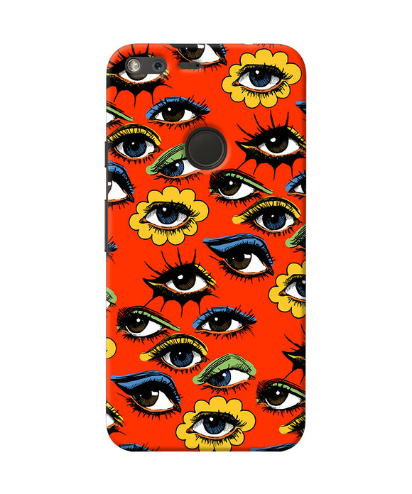 Abstract Eyes Pattern Google Pixel Back Cover