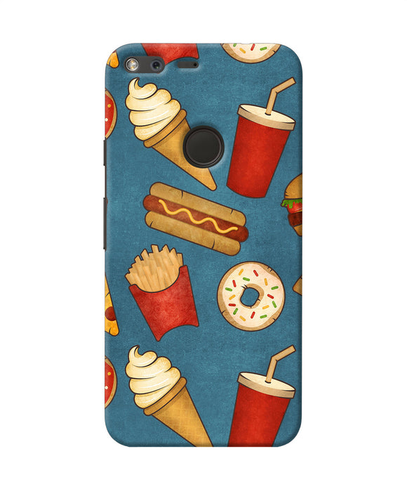 Abstract Food Print Google Pixel Back Cover
