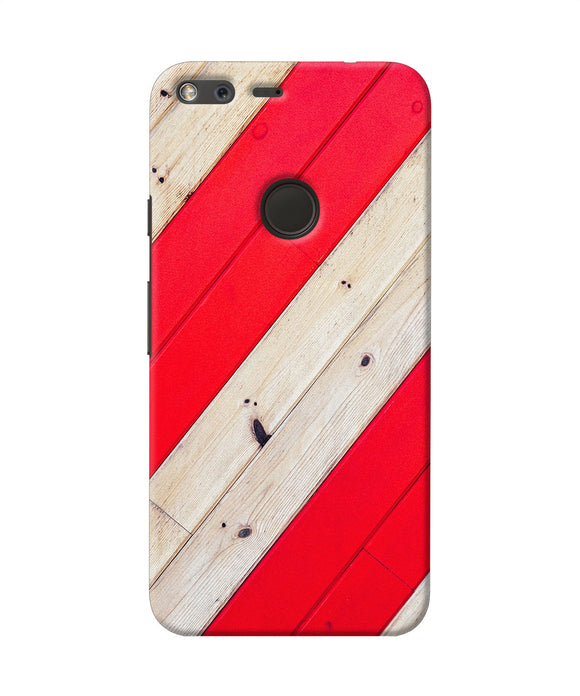 Abstract Red Brown Wooden Google Pixel Back Cover