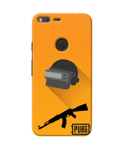 PUBG Helmet and Gun Google Pixel XL Real 4D Back Cover