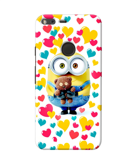 Minion Teddy Hearts Google Pixel Xl Back Cover