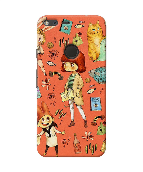 Canvas Little Girl Print Google Pixel Xl Back Cover