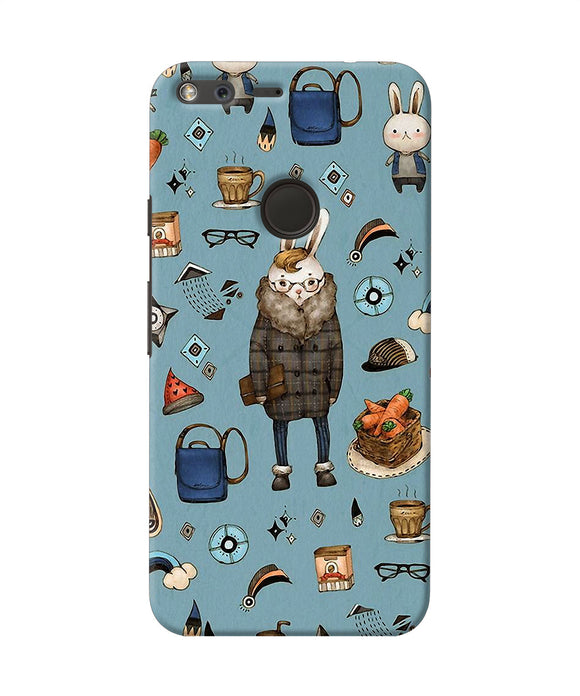 Canvas Rabbit Print Google Pixel Xl Back Cover