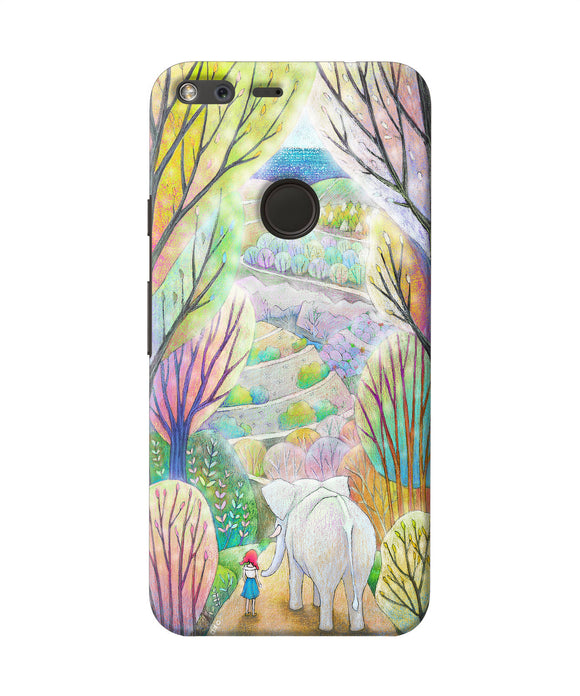 Natual Elephant Girl Google Pixel Xl Back Cover