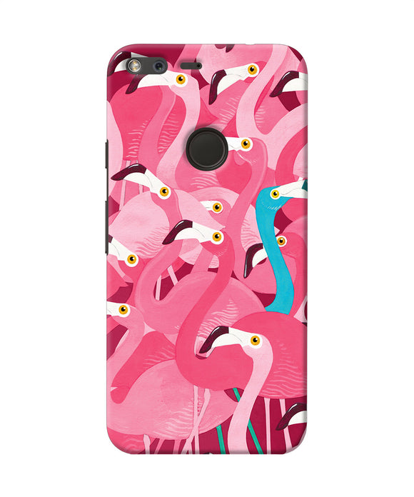 Abstract Sheer Bird Pink Print Google Pixel Xl Back Cover